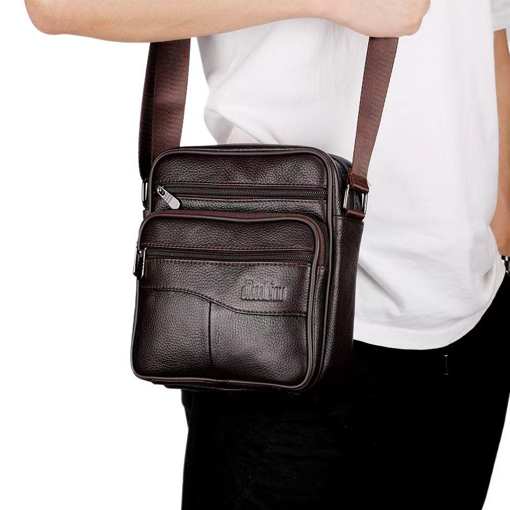 Men's Large Size Genuine Leather Shoulder Bags Tote Business Man Crossbody Messenger Bag Leather Bags