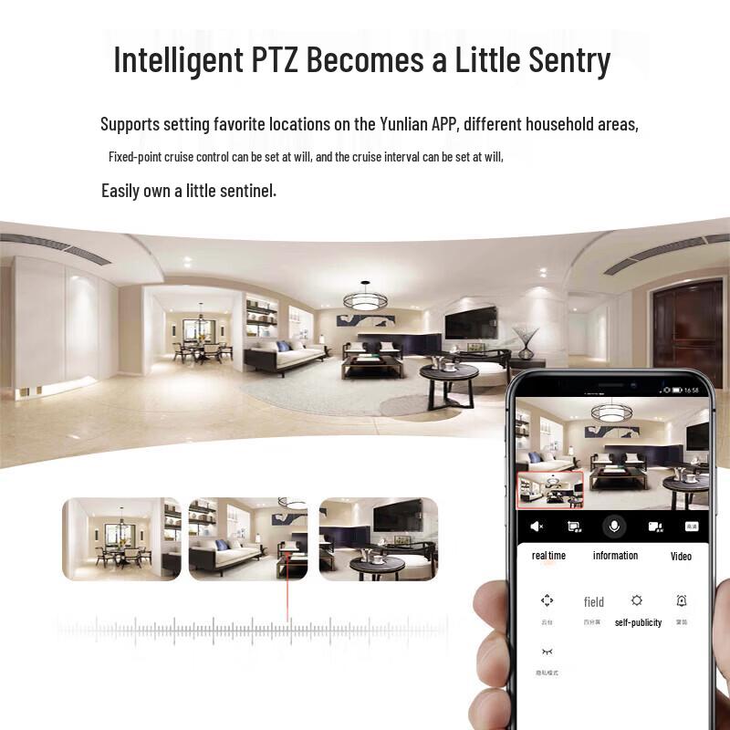 Dahua H10B-E2 Dual 5MP 360° Wireless Indoor PTZ Security Camera CN plug (adapter included)