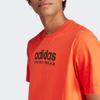 Adidas All Season Graphic Tee Letter Logo Print Sports Casual Short Sleeve T-Shirt Men Tops Orange IJ9436
