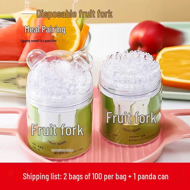 Individually Packaged Bamboo Fruit Forks - Disposable, Thickened, and Durable for KTV, Bar, and Cake Use