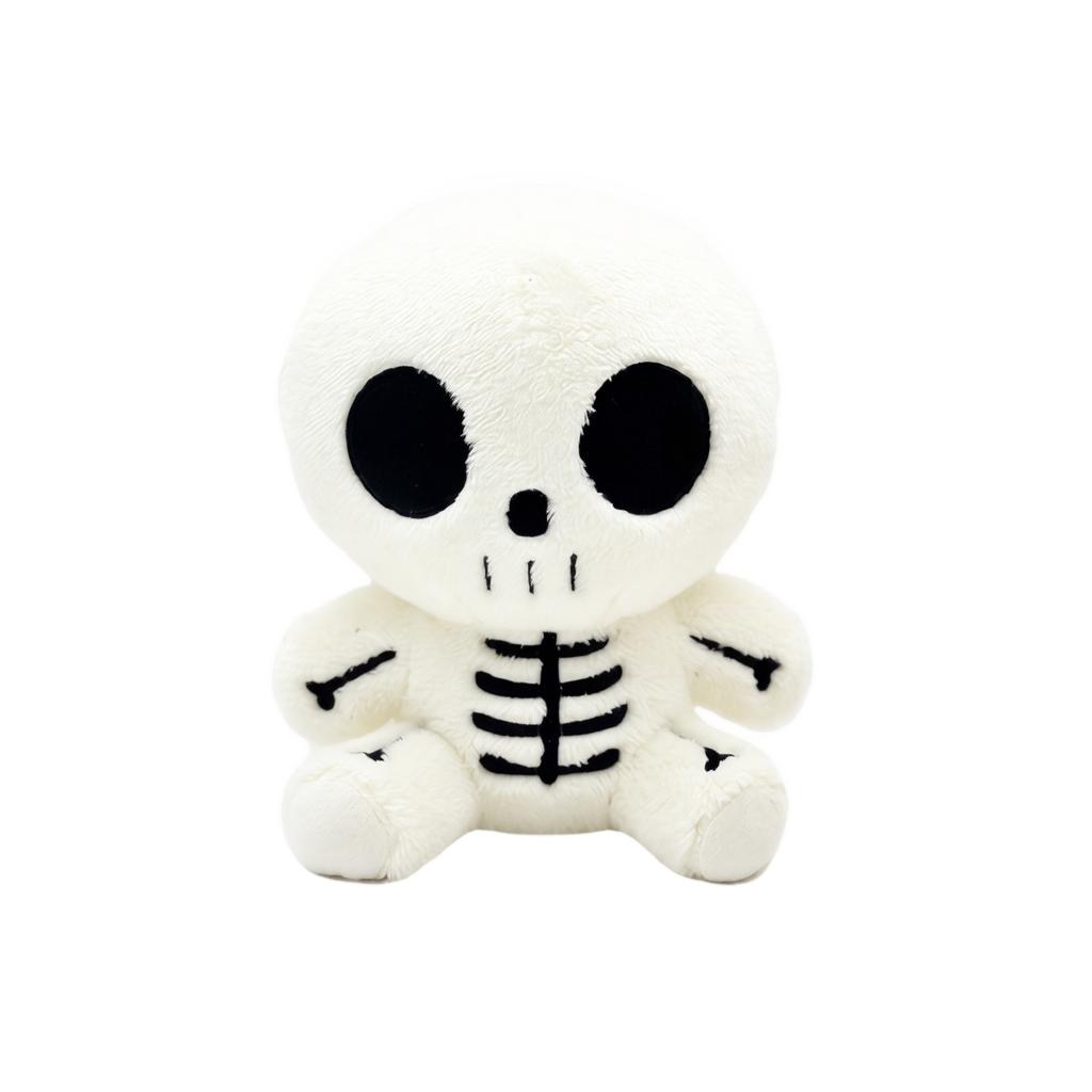 Plush Ghost Toy Halloween Stuffed Animal with Spider Web Design and Bow Tie Soft Fabric Gift for Holiday Decoration and Collectible