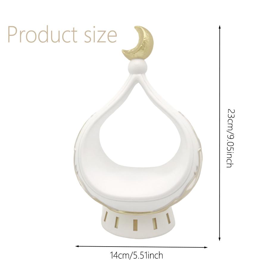 1 szt. Ramadan Muzułmański Kopuła Kaaby Meczet Islamska Ozdoba na Biurko Stół Dekoracja Samochodu Rzemiosło Prezenty Świecznik