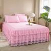 3pcs European Lace Edge Bedspread Single Piece Princess Style Lace Thin Protective Case Dust Proof Summer Bed Skirt