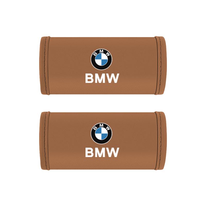 DJSA5 2Pc Car Anti Slip Pull Glove Car Leather Handle Protector Cover sticker For BMW F20 E60 E34 G30 E48 F30 X3 Performance M F40 E90