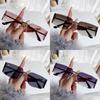Unisex Frameless Curved Sunglasses With Uv400 Protection For Travel And Outdoor Activities