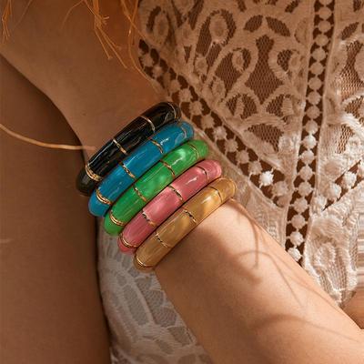Armband im böhmischen Urlaubsstil mit buntem Öltropfen-Design, kreatives Retro-Armband, schlichter Ring, modisches und vielseitiges Armband