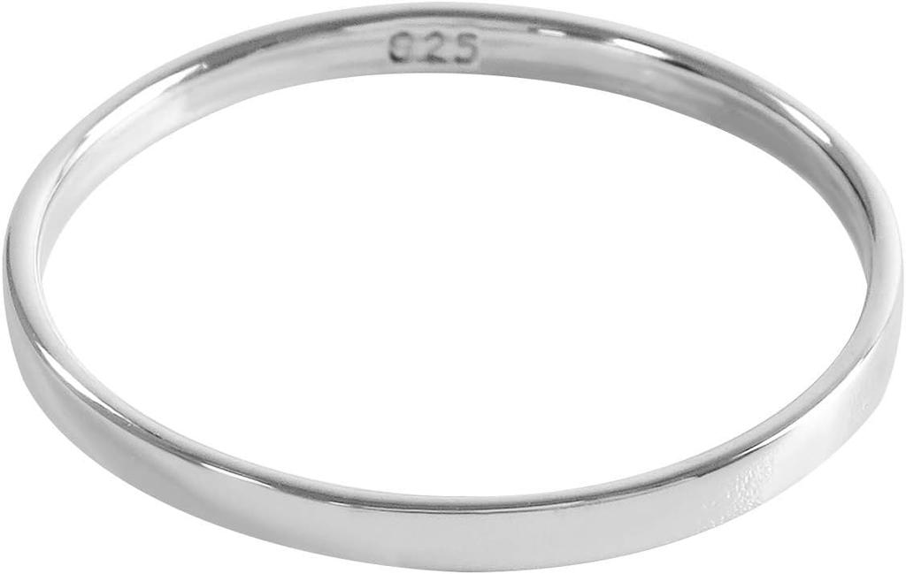 Gin no 2mm Wide Plain Silver 925 Simple Sizes Unisex [Shinjuku Kura] Ring, 3-28.5 (Size 7), Flat, Slim,