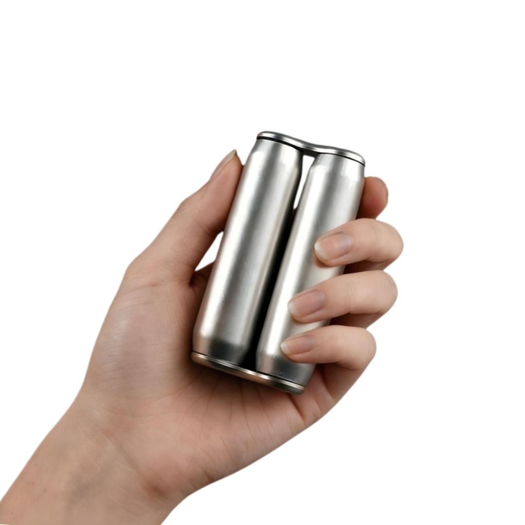 Premium Aluminiumlegering Stressverlichtende Roller - Draagbare Handmassager Fidget Speeltje voor Kantoor en Reizen zilver