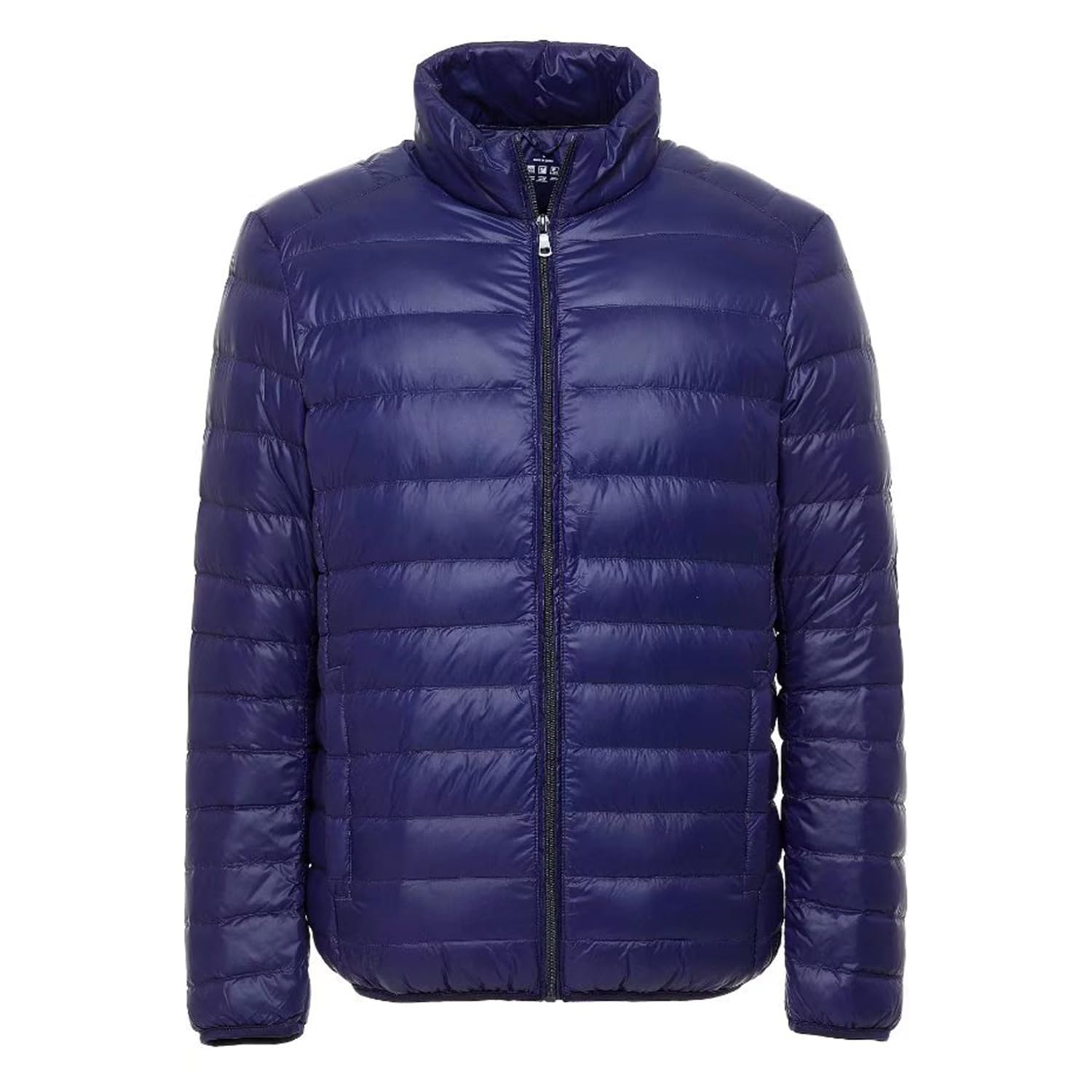 

Куртка Down Down Ultra Light Cold Stunt Zipper [PAFHL], мужское пальто, пух, зима, защита, теплая, тонкая, мужской воротник-стойка, воротник, (XL, темно-синий) тёмно-синий
