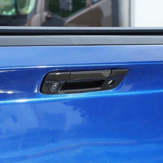 Tailgate Door Handle Decor Cover Trim For Dodge RAM 1500 2010-2017 Carbon Fiber