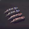 Stylish Minimalist Single Prong Crystal Frog Clip Elegant Side Hairpin Rhinestone Headpiece Women's Hairstyle Accessory for Festivals, Weddings, Parti