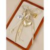Premium sense pu bow love mini bag pendant ins wind mini earphone bag pendant keychain