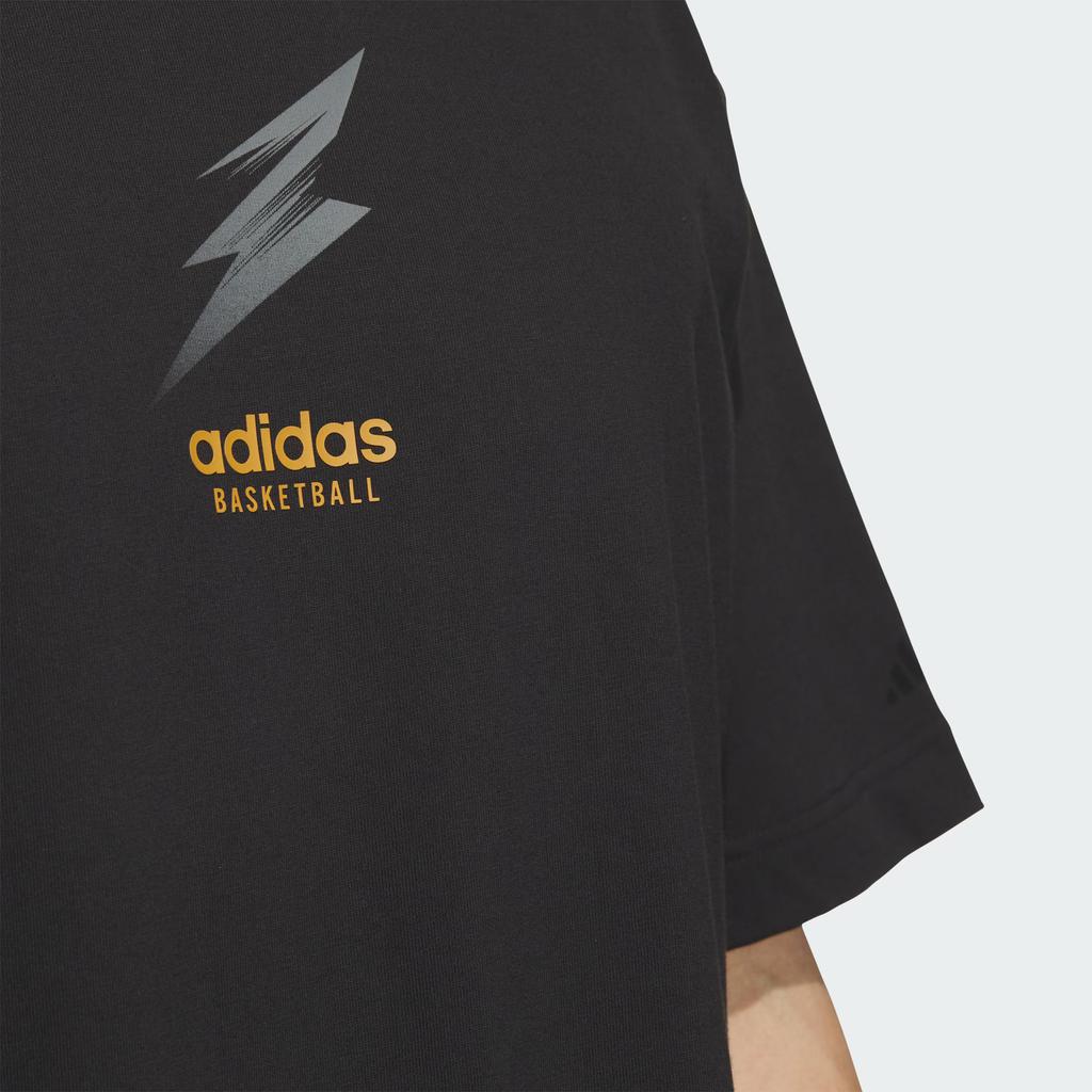 Adidas Alphabet Logo Crew Neck Casual Pullover Short Sleeve T-Shirt Men Tops Black JC6791