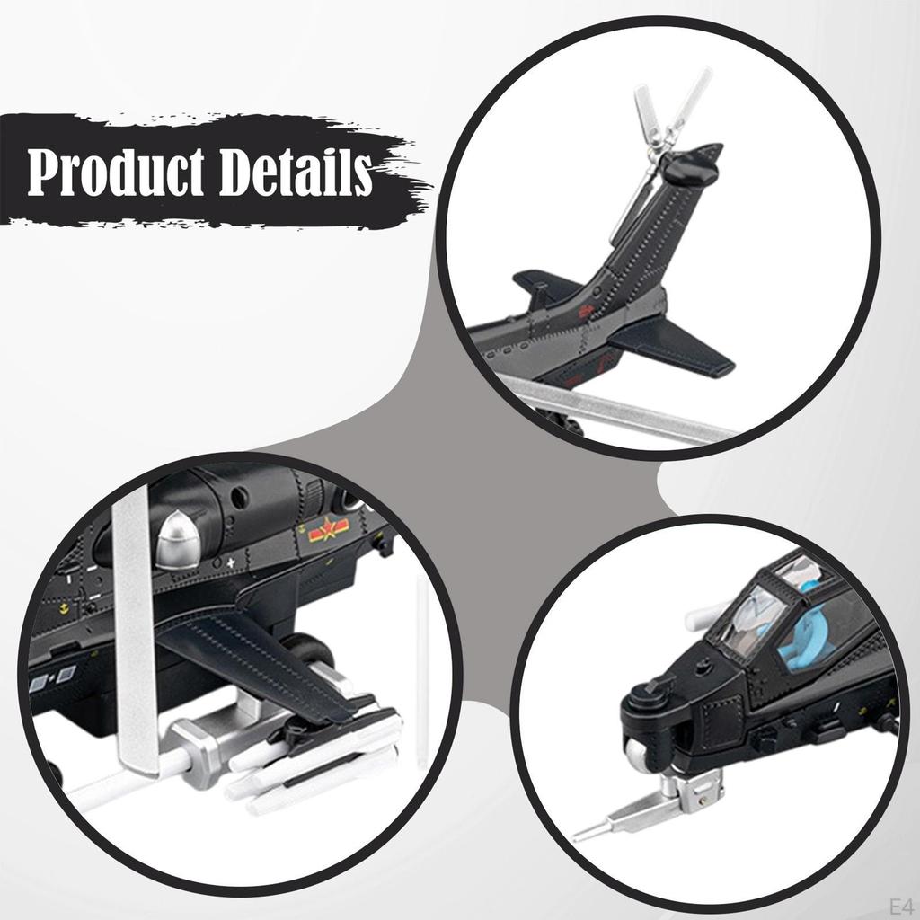1:52 Helicopter Model Toy Aircraft Children Aviation Gift with Display Stand