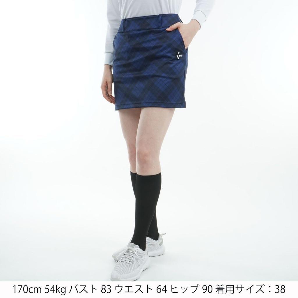 Viva Heart Golf Size 40 Women's Skirt, Fleece-Lined, Windproof, Water-Repellent, 4-Way Stretch, Blue, (01272040)