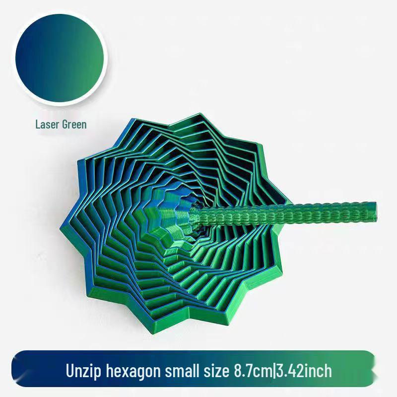 3D-gedruckter Radieschenturm Fidget Toy: Stressabbau und Optische Täuschung Polygonal Design mit Griff