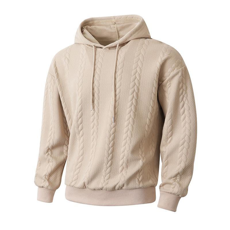 Men's Solid Color Hoodie Casual Fashion Hooded Sweatshirt Versatile Long Sleeve Tops for Men, Multiple Colors Available