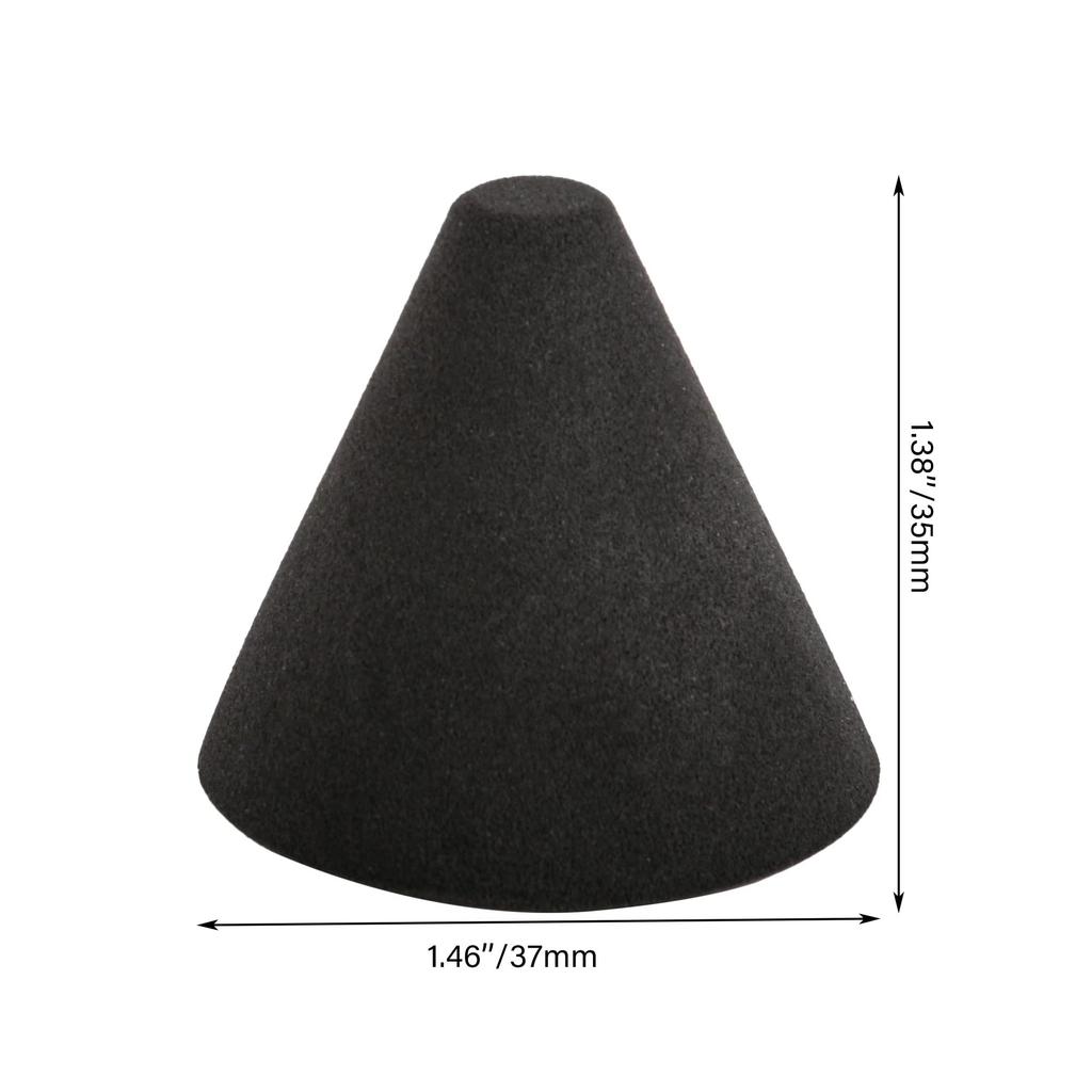 Yibuy 4pcs Electronic Drum Piezo Trigger Foam Cone Replacement 35mm X 37mm Percussion Instrument Accessories Black