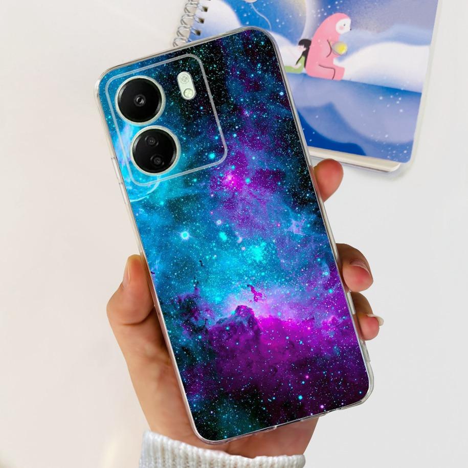 For Xiaomi POCO C65 Case Transparent Silicone Soft TPU Phone Cover For Xiaomi Mi Poco C65 Protective Bumper PocoC65 Flower Funda