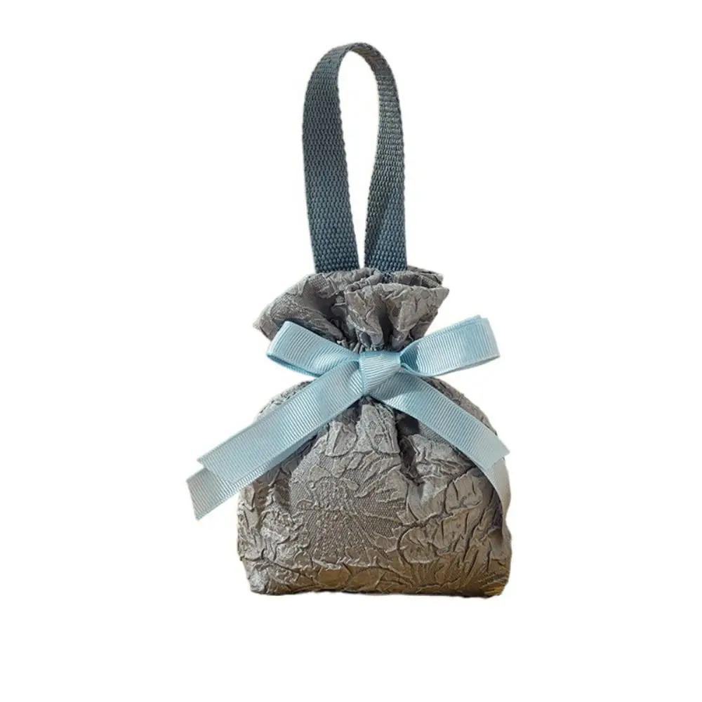 Sacs Cadeaux de Noël Toile Fleur Cordon de Serrage Sac d'Emballage Noël Mariage Bonbons Bijoux Emballage Sac Cadeaux Boîte à Sucre