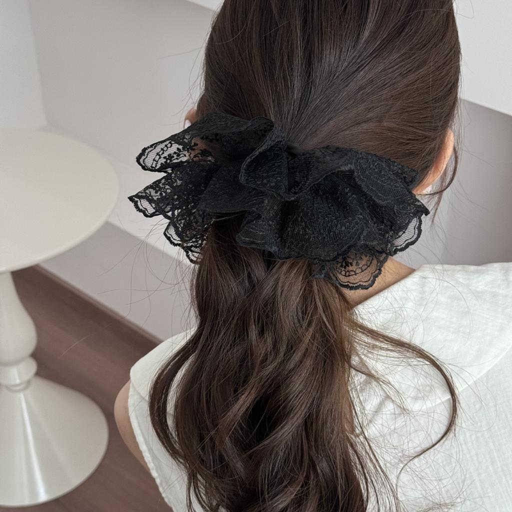 Hair accessories korean scrunchie bands ties elastic rubber for women girl leading fashion vintage bow popular adults kpop large