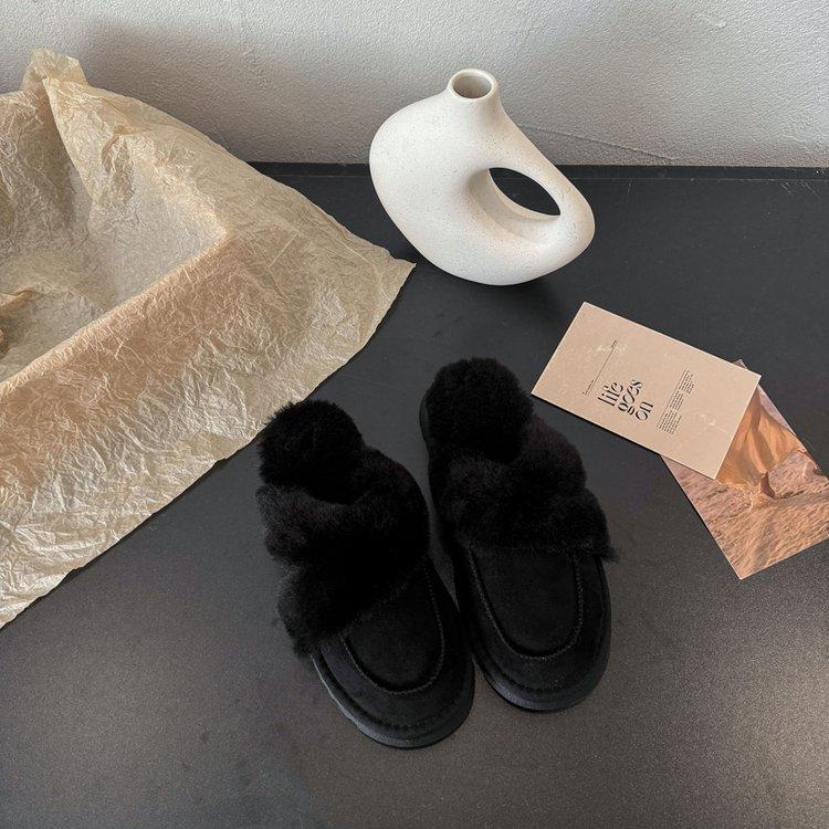 Mao Mao slippers women's outer wear design is comfortable, simple and light, casual, plush bag head drag Sangpo autumn slippers women