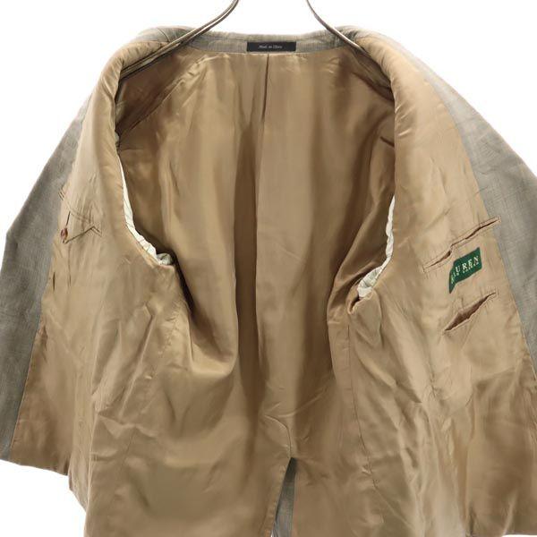 RALPH LAUREN 100% wool Check Pattern tailored jacket 38S gray Men's Used