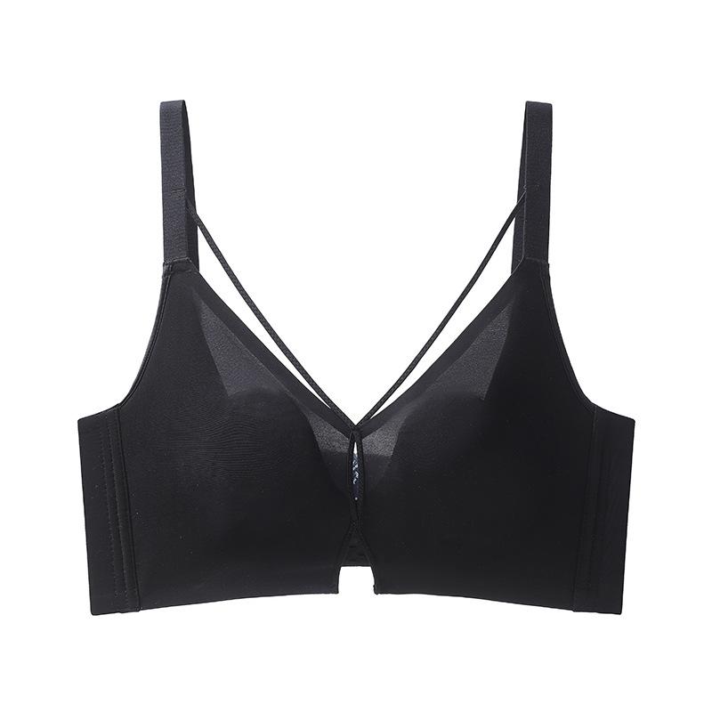 

Кружевное белье с кроличьими ушками для лета, женская тонкая и бесшовная коллекция с поддержкой и собирающим эффектом, сексуальный бюстгальтер 4XL чёрный