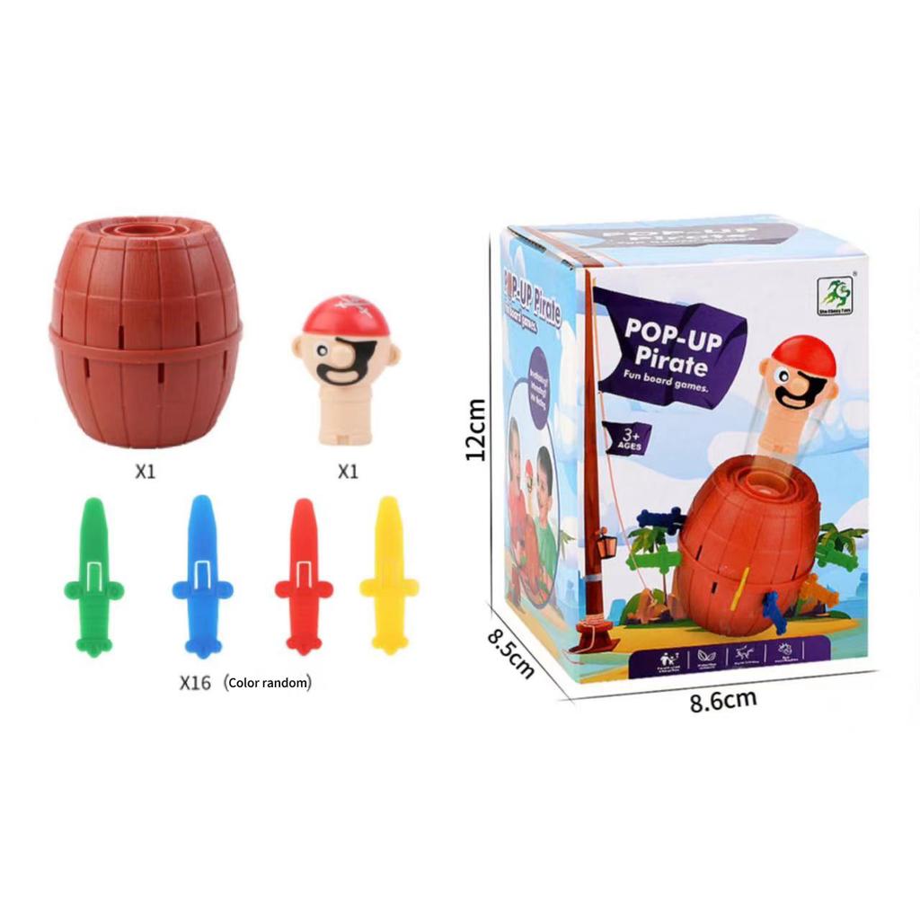 Mini Funny Pirate Barrel Toys Lucky Game Jumping Pirates Bucket Sword Stab Tricky Toy Family Interactive Games For Child Gift