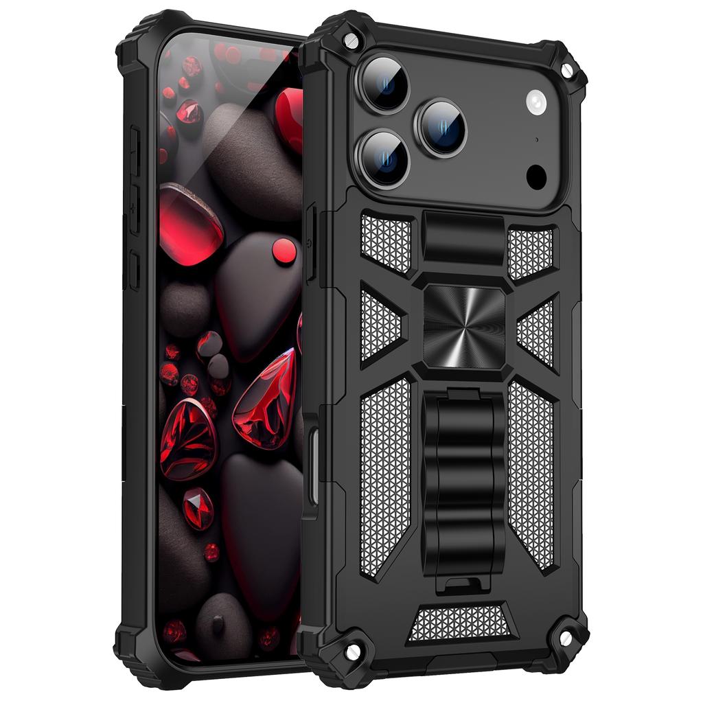 For iPhone 17 Pro Phone Case Kickstand Drop Protection PC+TPU Back Cover