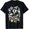 Billard Pool Comicfigur Kinder T-Shirt(1)