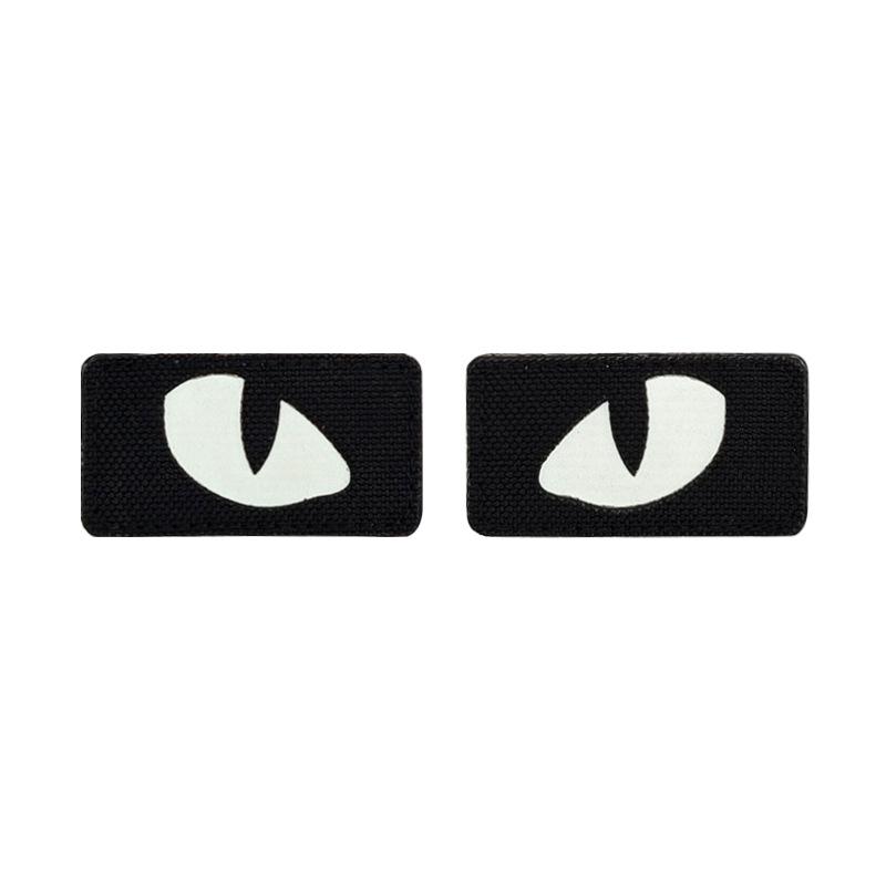 Glow-in-the-Dark Reflective Cat Eye Devil's Eye Monster Velcro Patch for Bags and Armbands