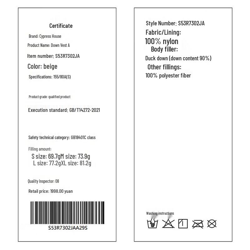 Sibaishe Damen Kapuzen Daunenweste