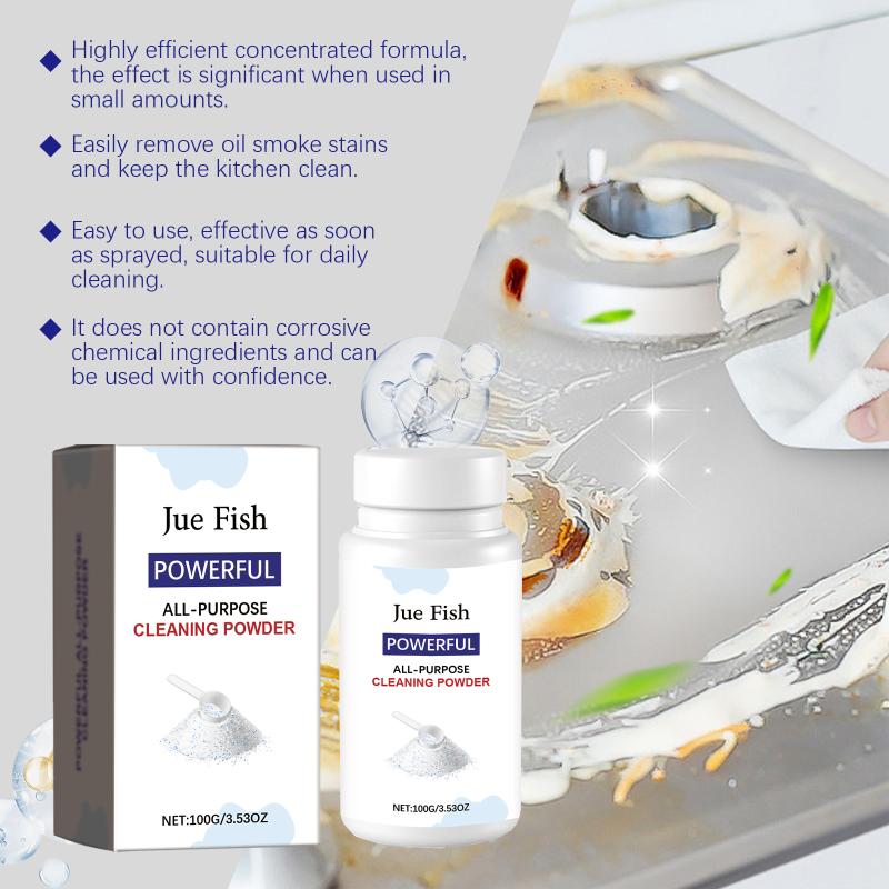 Multifunctional Kitchen Cleaning Powder Stain Remover For Stove Tops And Kitchenware - Kitchen Grease Cleaning Powder Tools