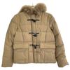 Droite Lautreamont Beige Fox Fur Duffle Short Down Jacket Jacket 2 beigeUsed