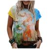 3D T-shirt Dandelion Women's Pirate, Harp Fashion, Hip Hop Standard, Short Sleeve Top, Summer Clothing, 2025