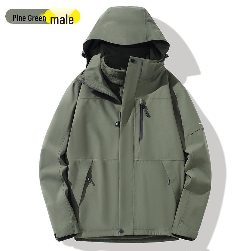 

Водонепроницаемая и ветрозащитная куртка 3-в-1 для активного отдыха с подкладкой из графена, осень/зима для мужчин и женщин 5XL