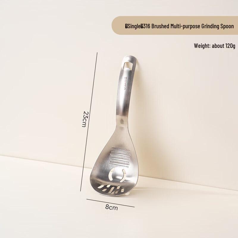 304 Stainless Steel Manual Ginger & Garlic Grinder Spoon
