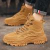 Men Boots  Winter Warm Snow Boots High Top Cotton Shoes Thick Sole Outdoor Anti Slip Lace Up Cold Proof Comfort Ankle Boots