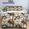 Biancheria da letto con motivo cucciolo cartone animato, Set piumino Copripiumino Federa Regalo di compleanno per la casa (1 * copripiumino + 2 * federa, senza nucleo)