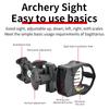 Archery Compound Bow Sight 5 Pin Adjustable Composite Bow 0.019" Bright Fiber-Optic Hunting Shooting Aiming Device Accessories 5