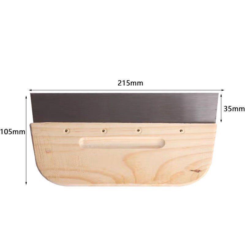 Wooden Handle Steel Scraper Blade Trowel Putty Knife 1 Large Wooden Scraper