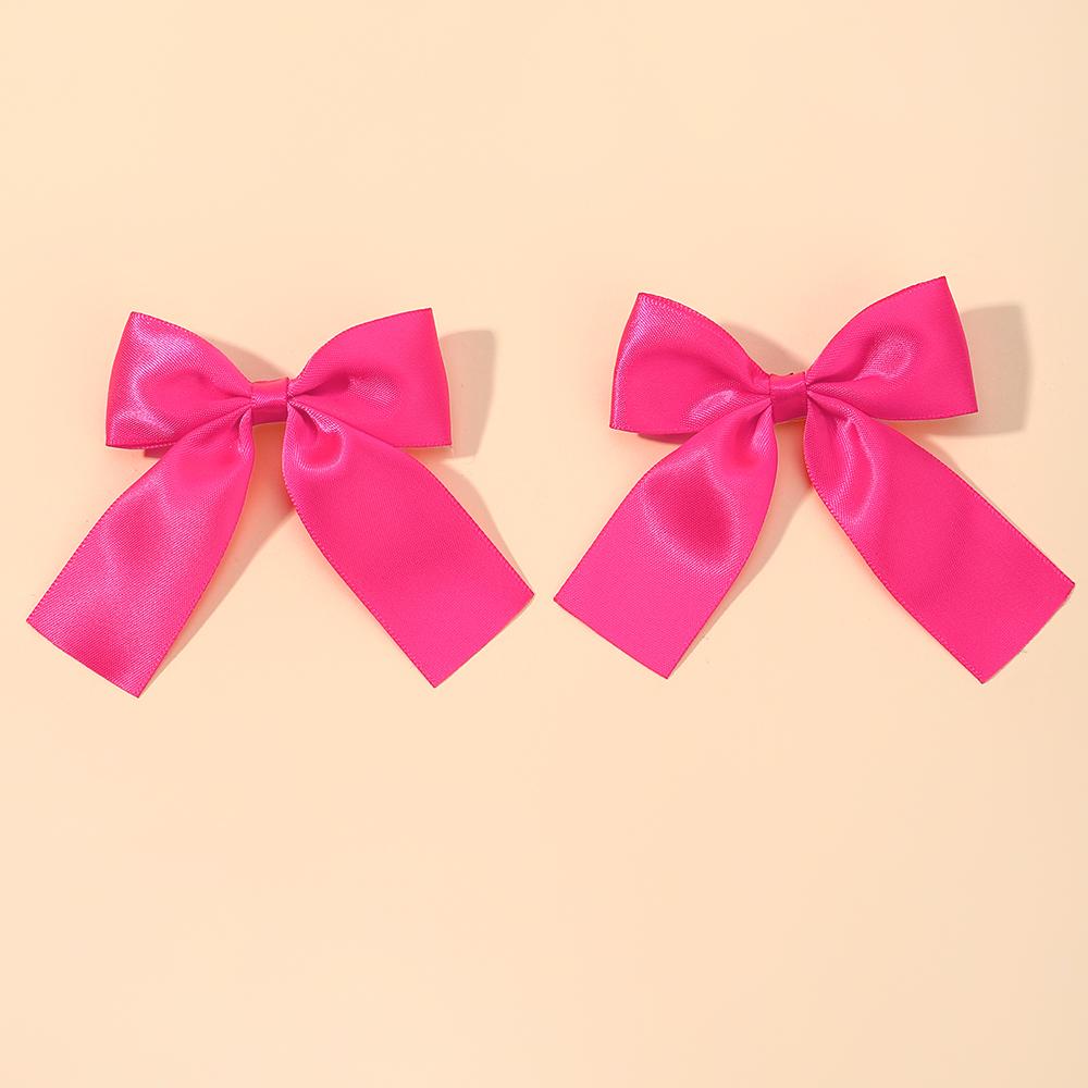 

2Pcs Girl Cheer Up Bow Hairclips Delicate Ribbon Hairpins for Kids Hair Accessories 3.5inch Lovely Hair Pins Hairgripe