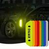 4PCS Car Door Stickers Universal Safety Warning Mark OPEN High Reflective Tape For Auto Accessories Exterior Bike Helmet