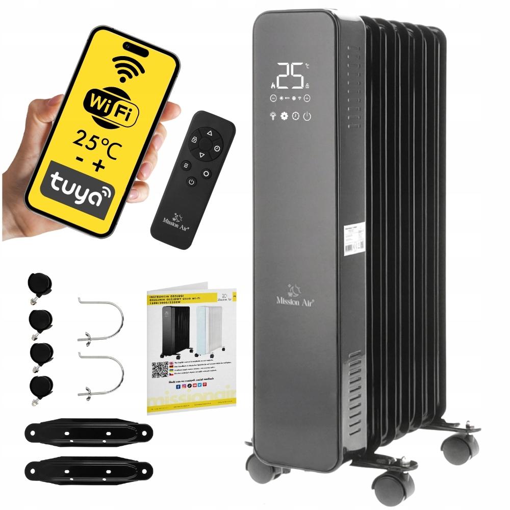 OSLO 1500W Black WiFi Oil Radiator