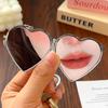 Double Sided Mirror Bag Hanging Keychain Heart Shape Cosmetic Mirror Key Chain  Women