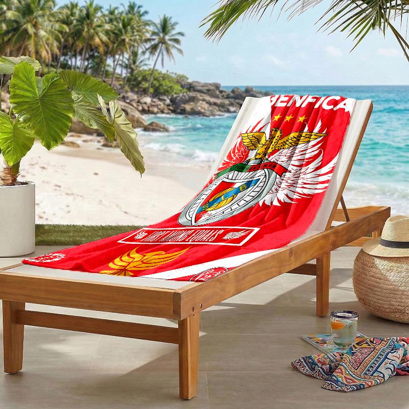 Benfica Fc Fashion Beach Towel: Ideal for Summer Adventures Soft, Absorbent and Quick Drying Suitable for Swimming and Bathing