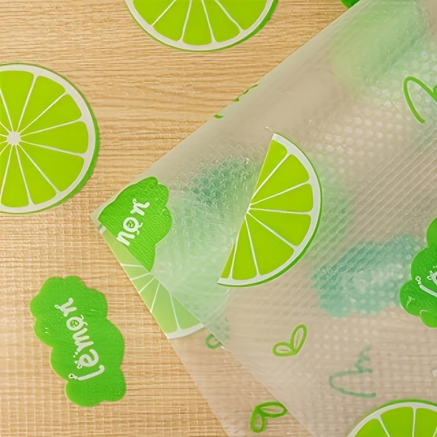 4pcs Waterproof Refrigerator Liner Set - Moisture-Proof, Non-Slip, Washable,Novel Lemon Pattern, Suitable for Refrigerator and Kitchen Decoration