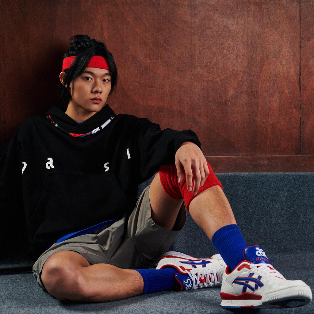 Asics Gel-Spotlyte Low Og Synthetic Leather Low-Top Retro Basketball Shoes Unisex sneaker White Blue 1203A232-100