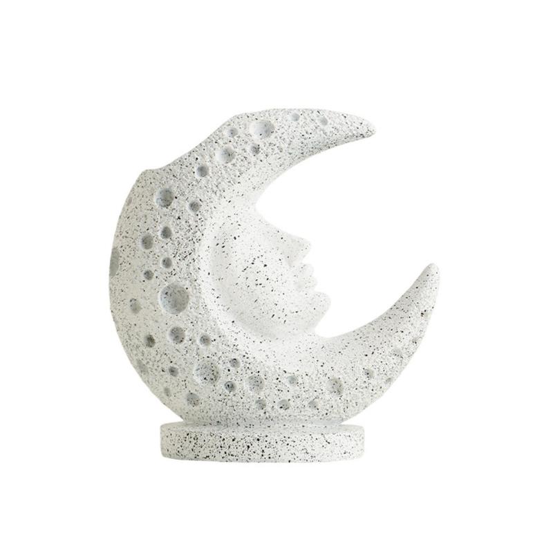 Resin Moon Goddess Sculpture Flower Container Vases Middle Eastern Art Decors Desktop Ornament for Modern Households белый